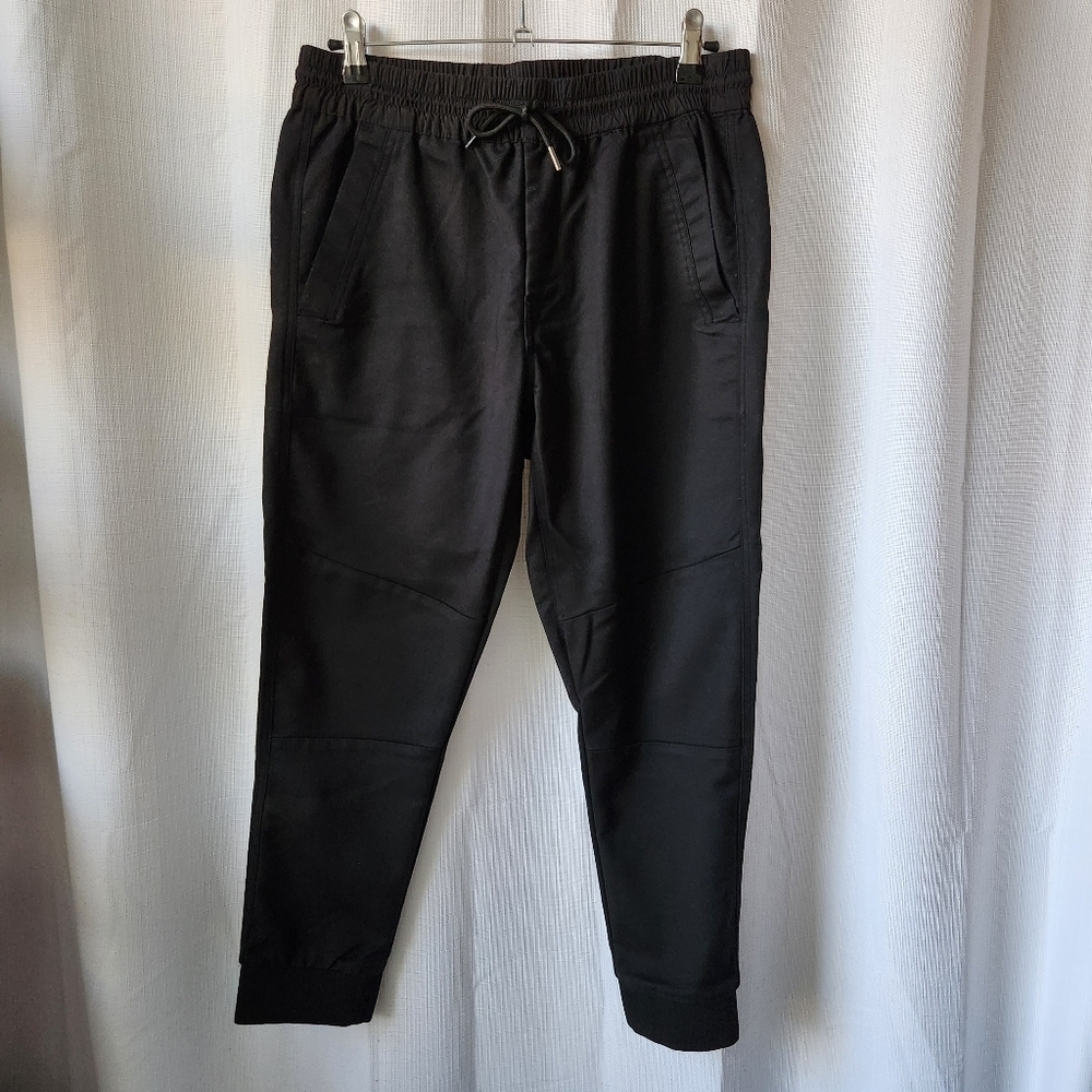 Zara Tie Waist Black Jogger Pants Size M